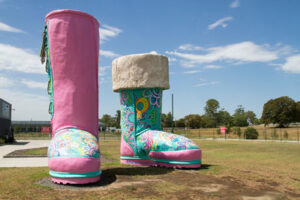 The 'Berro Boots', colour giant ugg boots in NSW. Find out more weird facts about Australia.