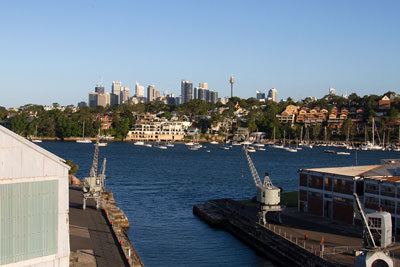Looking down across Cockatoo Island in Sydney Harbour. Find out everything you need to know about Cockatoo Island camping.